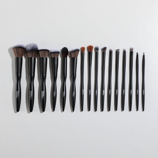 BLACK LUXE FACE & EYES 1986 PRO TOOLS - 16 Piece Brush Set