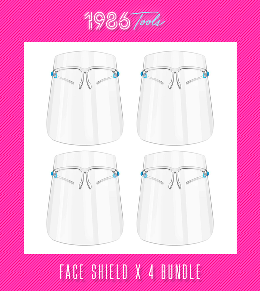 Face shield with Glasses Frame - Bundle 4pc x $18