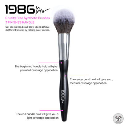 BLACK LUXE FACE & EYES 1986 PRO TOOLS - 16 Piece Brush Set